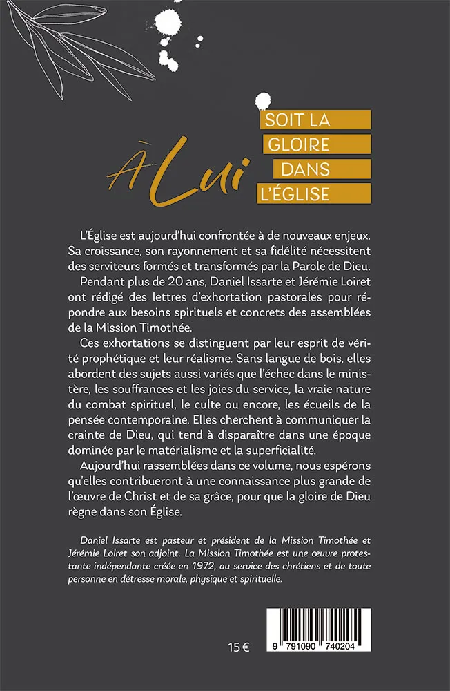 A lui soit la gloire dans l'église - exhortations en vue du service
