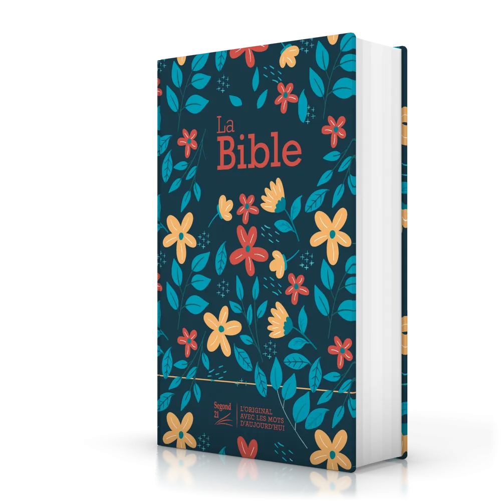 Bible Segond 21 compacte (Premium Style) - Couverture rigide, toilée et matelassée, motif marguerite