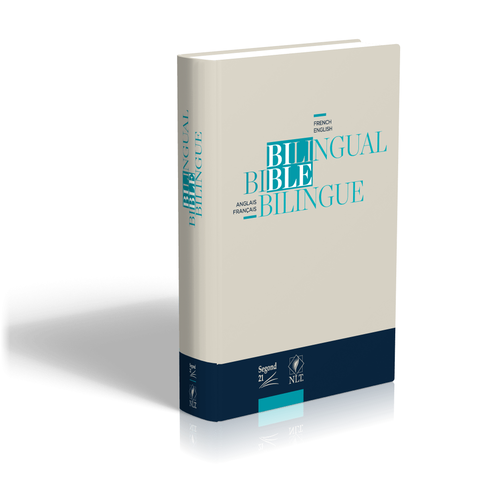 Bilingue français/anglais Bible Segond 21/NLT - bleu couverture rigide