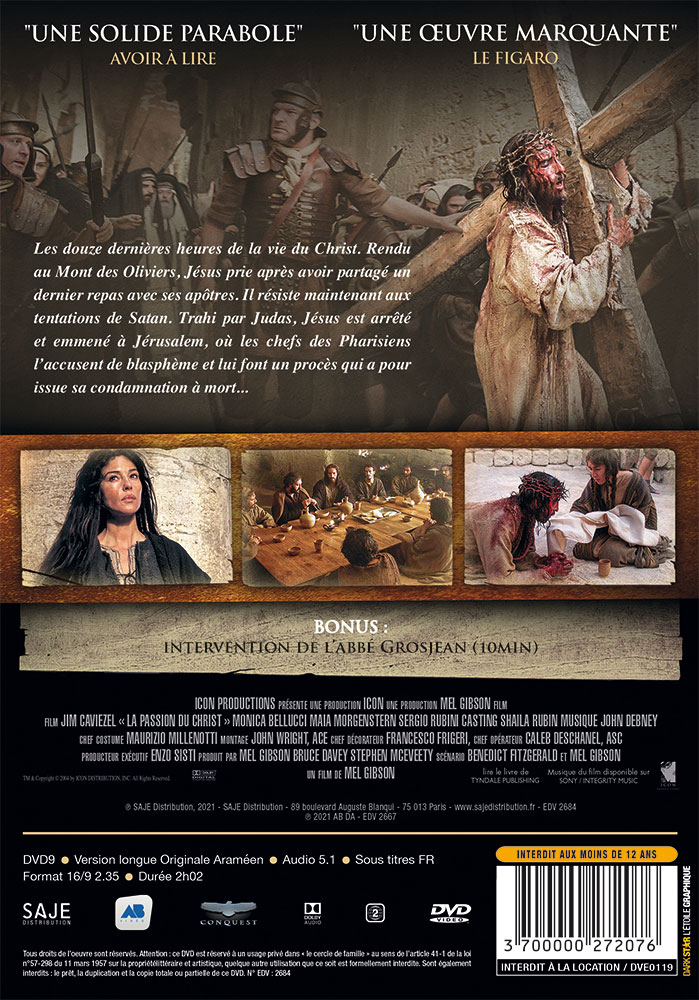 Passion du Christ (La) DVD - Araméen sous-titré en français