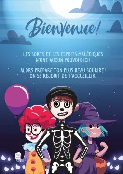 Affiche Halloween Bienvenue. Format A3