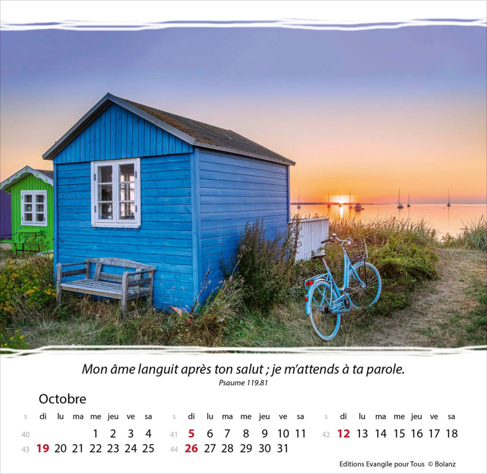 Calendrier Vivre - cartes postales avec méditations