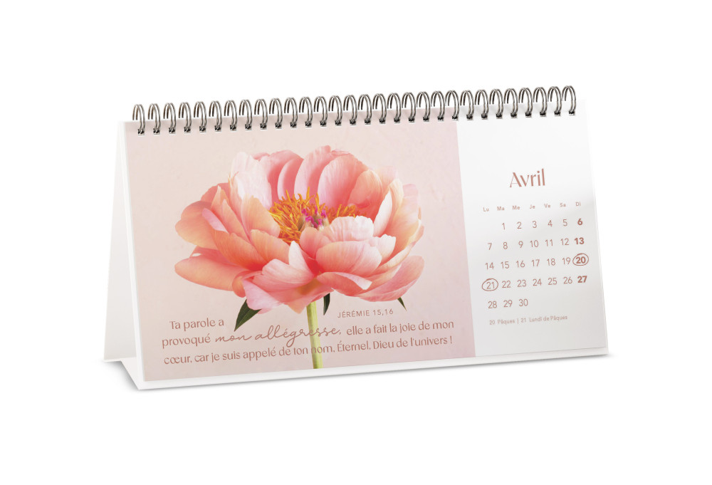 Calendrier Les fleurs - avec verset