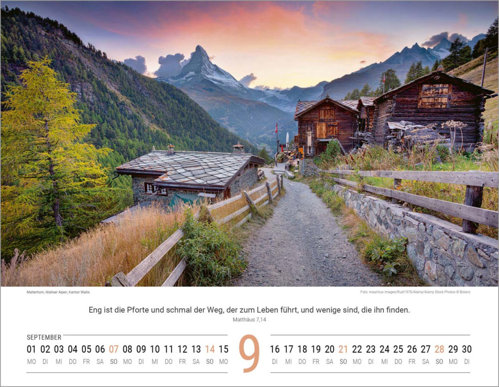 Calendrier Paysages Suisses - allemand