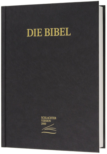 ALLEMAND BIBLE SCHLACHTER 2000 GROS CARACTERES RIGIDE NOIRE