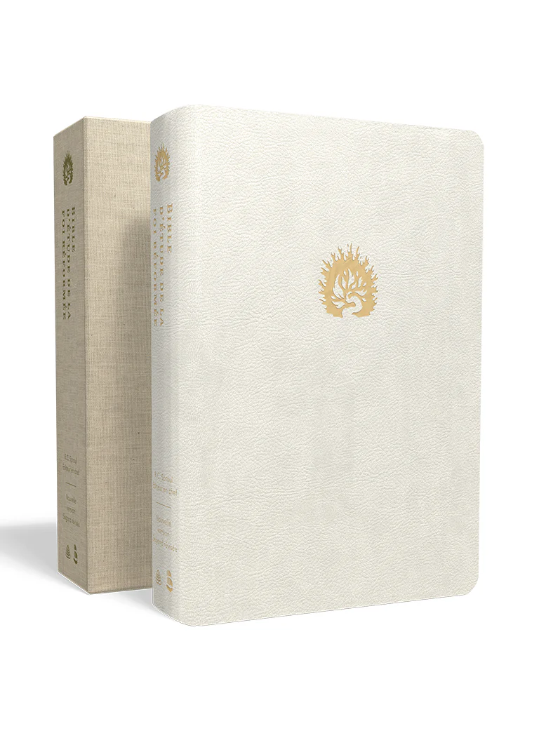 Bible Colombe - Bible d'étude de la foi réformée - Blanc, similicuir
