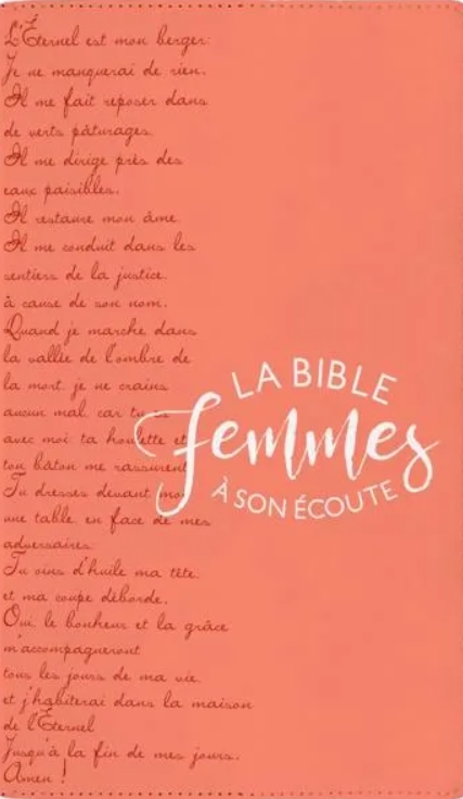 Bible Segond 1910 Femmes à son écoute - souple Corail et texte