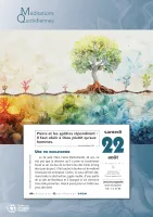 Calendrier Méditations Quotidiennes - bloc à effeuiller - mural