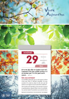 Calendrier Vivre Aujourd'hui - bloc à effeuiller, grande plaque