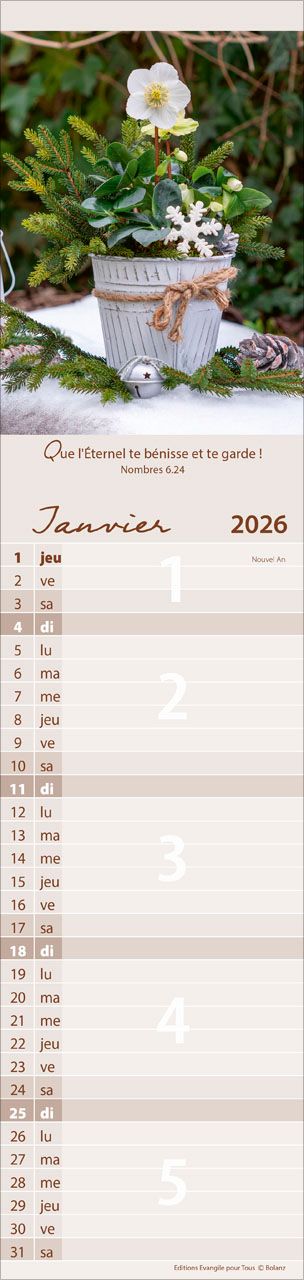 Calendrier Pour Nous - allongé
