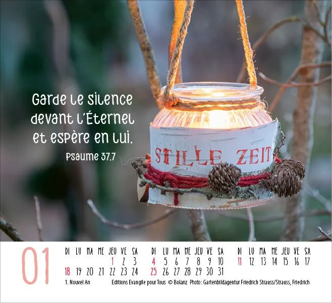 Calendrier Art de vivre - mini de table