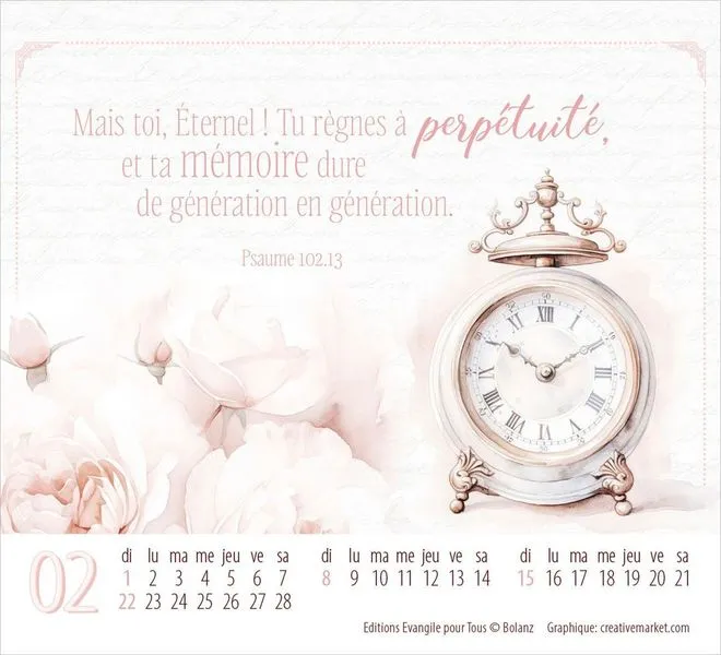 Calendrier Splendeur - de table