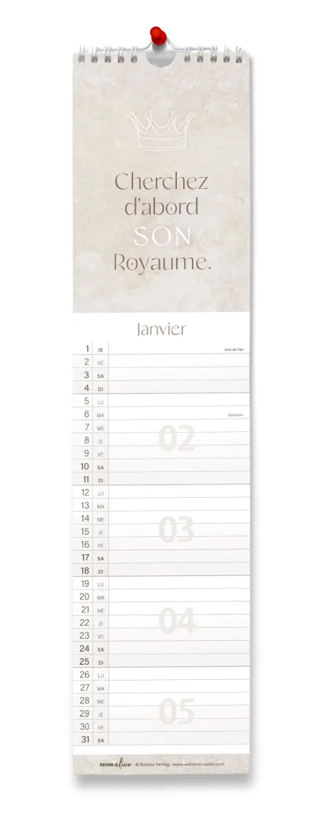 Calendrier Une vie épanouie