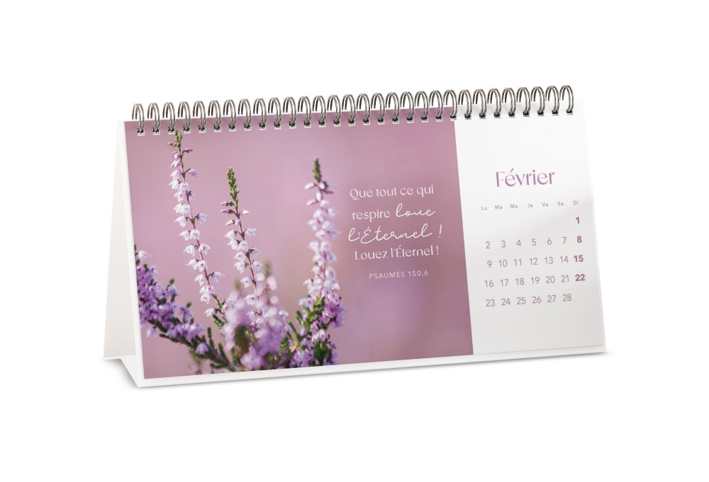 Calendrier Les fleurs - avec verset