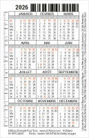 Calendrier format carte de crédit - Chat
