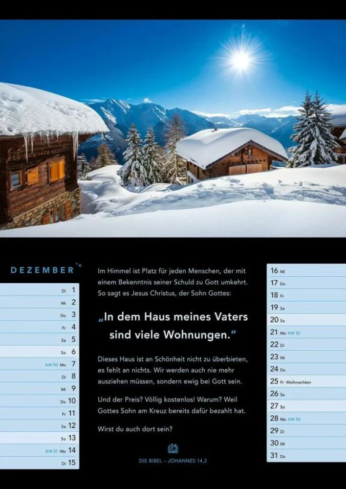 Calendrier Lumière de vie - Allemand