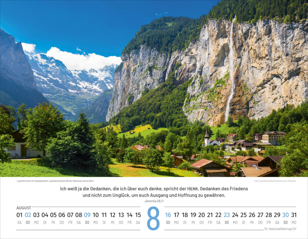 Calendrier Paysages Suisses - allemand