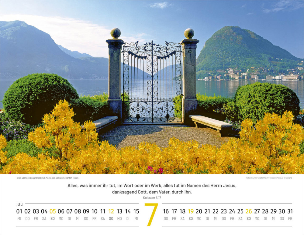 Calendrier Paysages Suisses - allemand
