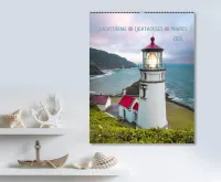 Calendrier Phares - trilingue, poster mural