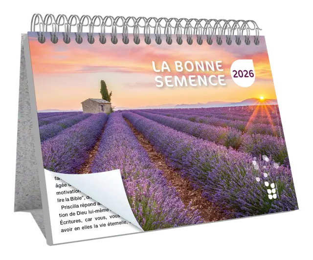 Calendrier Bonne Semence Français format A4, gros caractères