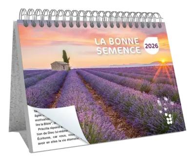 Calendrier Bonne Semence Français format A4, gros caractères