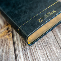 Bible Segond 21 compacte  (Premium style) - Couverture semi-rigide cuir anthracite, tranches or