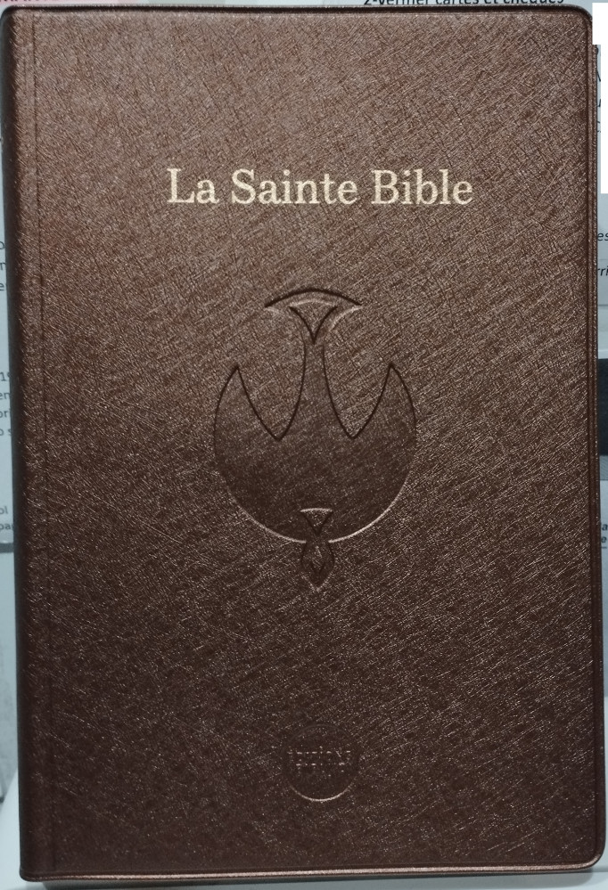 BIBLE COLOMBE SOUPLE VINYLE BEIGE