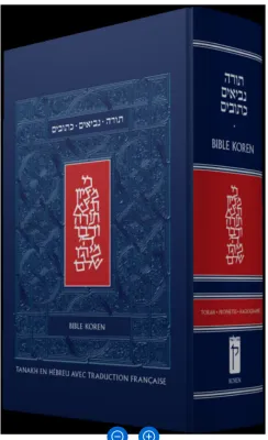 Bible Hébreux/Français édition Koren - rigide, similicuir