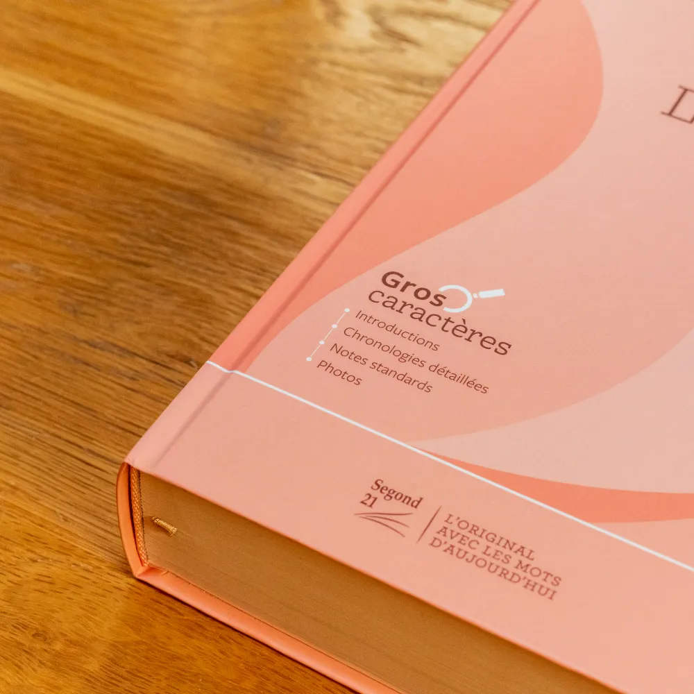 Bible Segond 21, gros caractères - couverture rigide et illustrée - rose