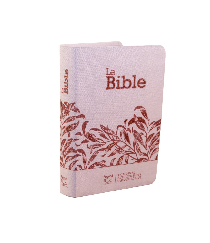 Bible Segond 21 compacte (Premium Style) - couverture souple toile rose et onglets