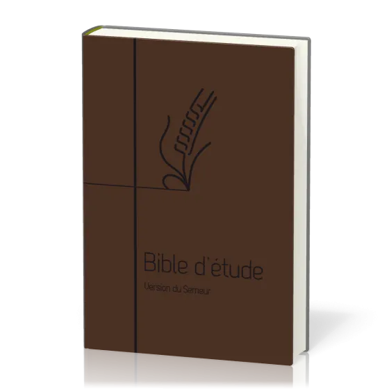 Bible d'étude Semeur 2015 couverture souple brune tranche blanche