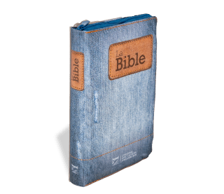 Bible Segond 21 compacte (premium style) - couverture souple toilée motif jeans, avec fermeture écl