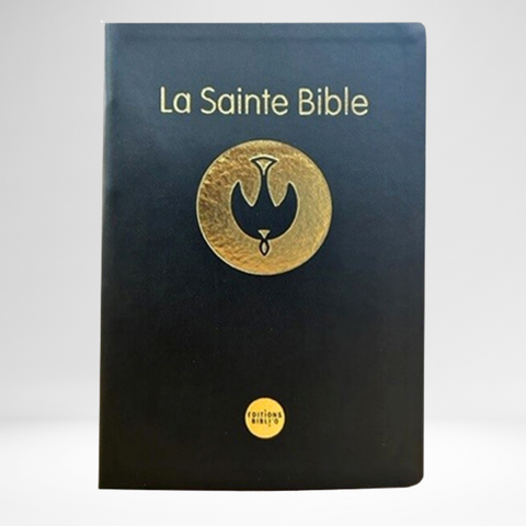 Bible Colombe relié - Couverture semi-rigide noire, tranche dorée