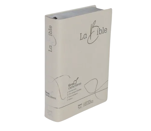Bible Segond 21, gros caractères - couverture souple en toile blanche
