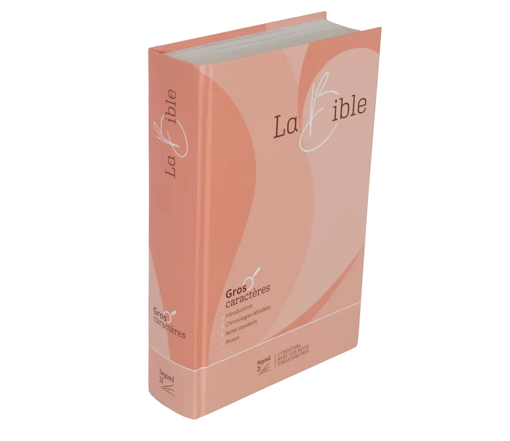 Bible Segond 21, gros caractères - couverture rigide et illustrée - rose