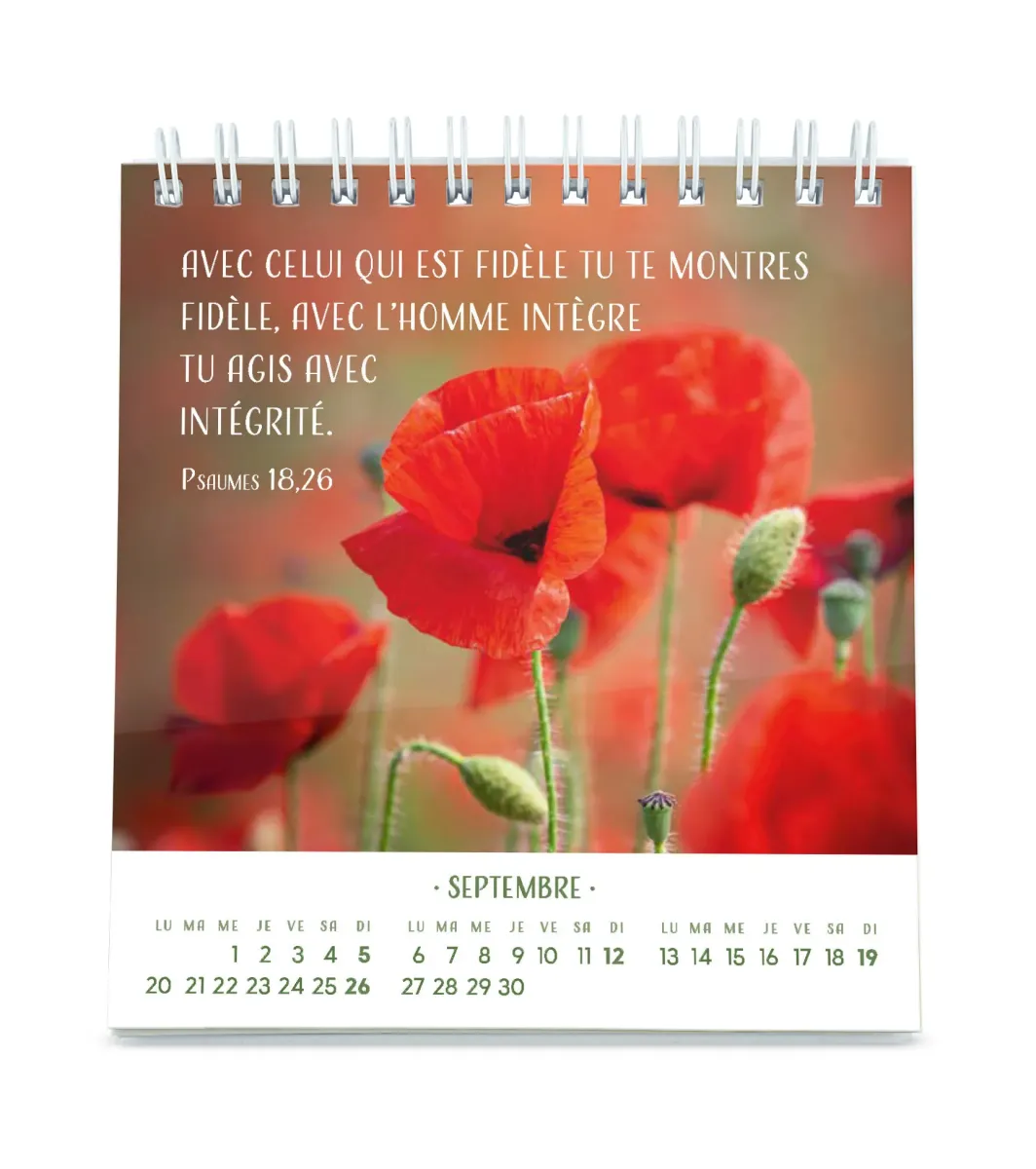 Calendrier Pensées fleuries