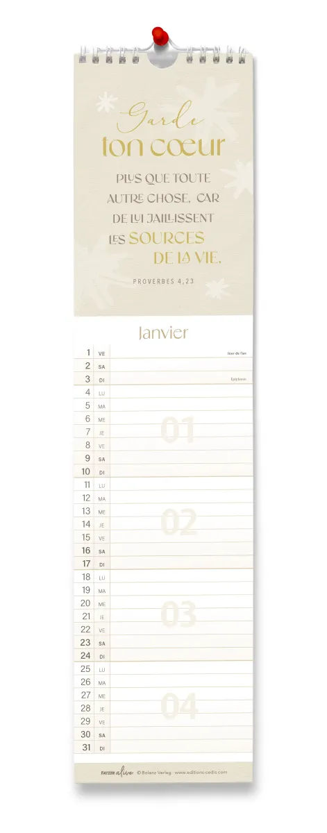Calendrier Une vie épanouie