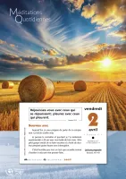 Calendrier Méditations Quotidiennes - bloc à effeuiller - mural