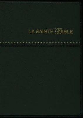Bible Segond 1910 comptact souple similicuir noir onglets ferm. éclair