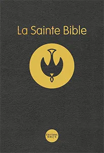 Bible Colombe relié - Couverture semi-rigide noire, tranche dorée