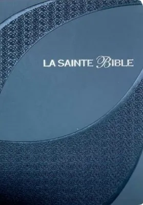 Bible Segond 1910 gros caractères similicuir gris, onglets, tranche argent