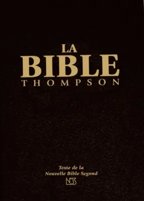 BIBLE NBS THOMPSON, RIGIDE NOIRE, TRANCHE BLANCHE, ONGLETS