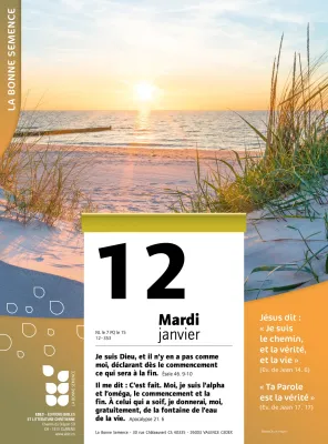 Calendrier Bonne Semence Français bloc & plaque