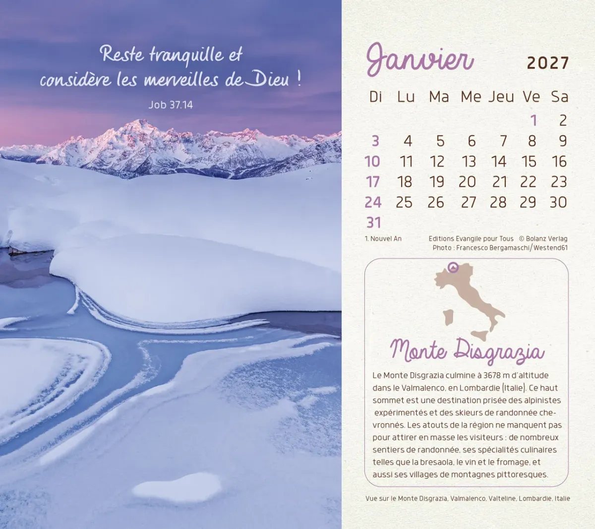 Calendrier Création - cartes postales