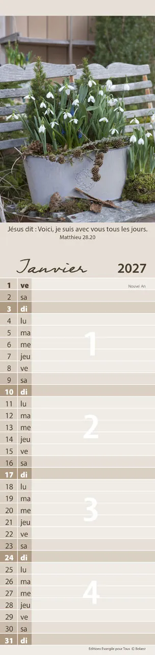 Calendrier Pour Nous - allongé