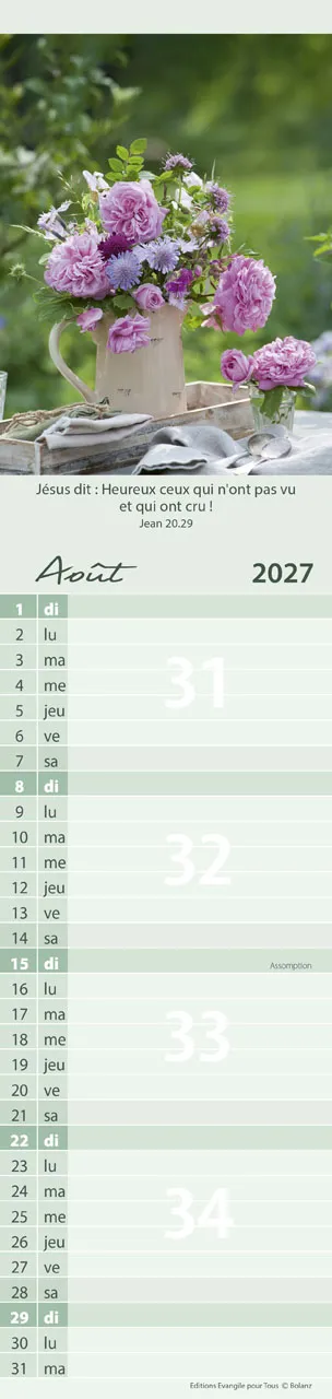 Calendrier Pour Nous - allongé
