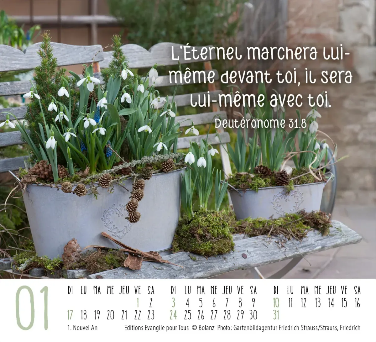 Calendrier Harmonie - mini de table
