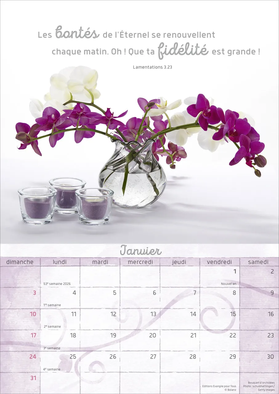 Calendrier Moments de joie - mural