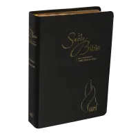 BIBLE NEG MACARTHUR SOUPLE CUIR TR OR ONGLETS NOIR AVEC BOITIER