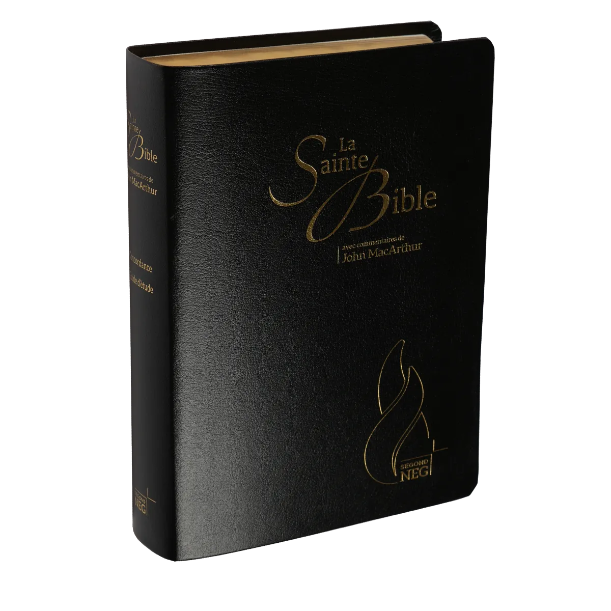 BIBLE NEG MACARTHUR SOUPLE FIBROCUIR NOIR TR. OR